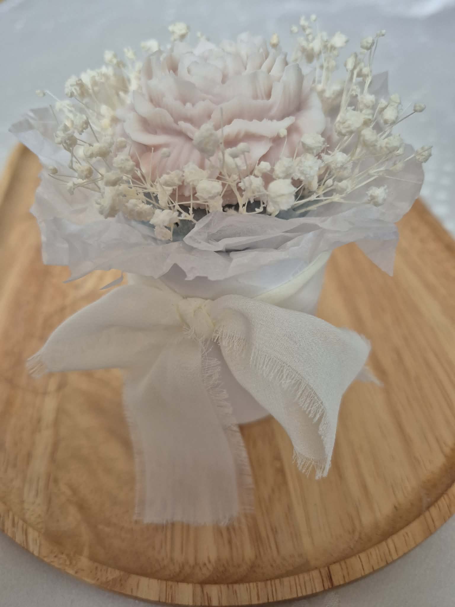 Fondant parfumé boîte soliflore pivoine